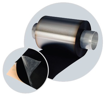 a roll of adhesive black coating foil