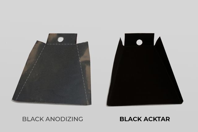 Different between Black Anodizing and black acktar